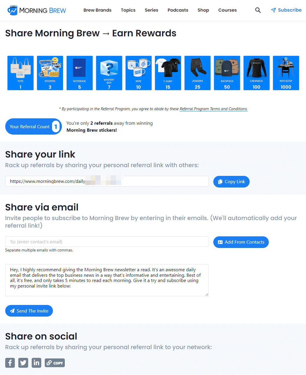 morning brew current referral hub